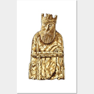 Regal Sovereignty: The Lewis Chessmen King Design Posters and Art